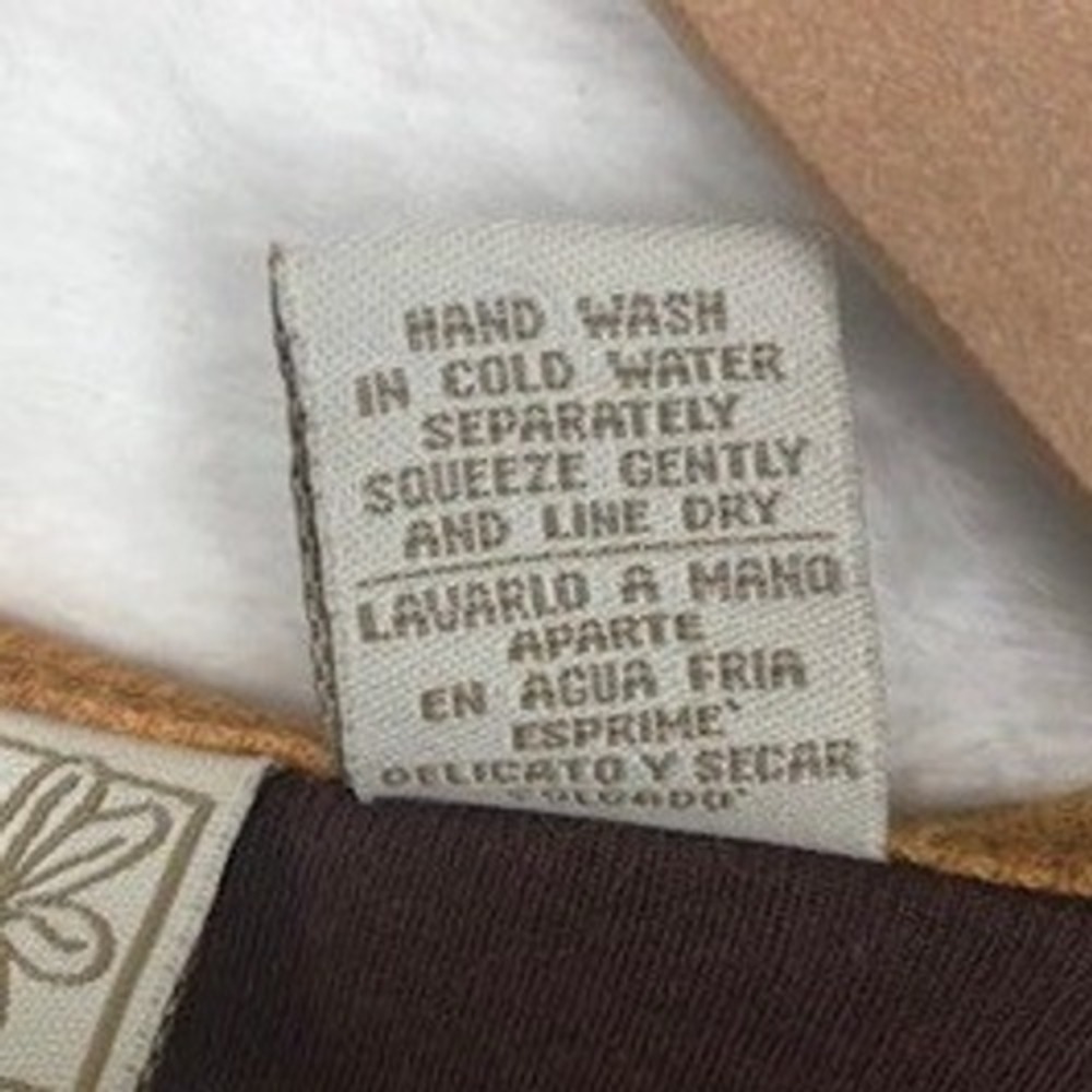 VTG JANE ASHLEY Art Nouveau Graphic Sequin Floral Cotton Top Sz L Brown Mustard - Picture 7 of 7